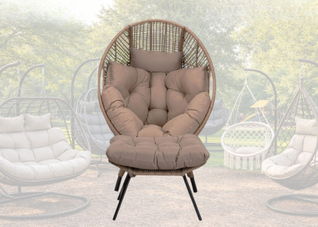 كرسي مع مسند قدم (Chair with ottoman)